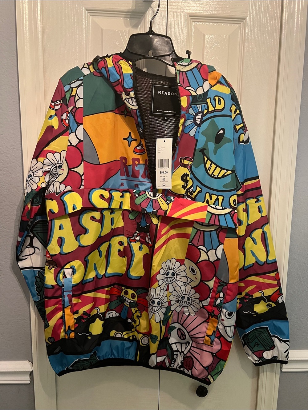 Reason Multicolor Pop-Art Graphic Hoodie Jacket
